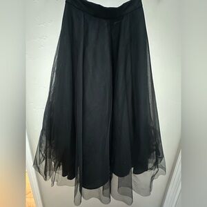 Vintage Tadashi Shoji Black Maxi Skirt